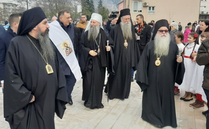 Patrijarha Porfirija u Foči dočekali predsjednik Republike, sveštenstvo i vjernici